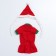 New Year's costume "Snow Maiden" for dogs, size L, red (DS 34, Osh 30, OG 44 cm)