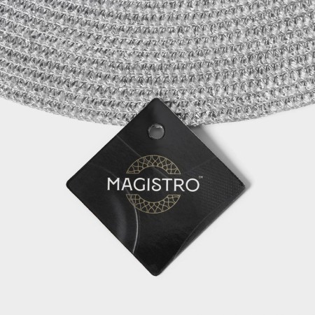 Serving napkin on the Glori Magistro table, d = 38 cm, silver color-4