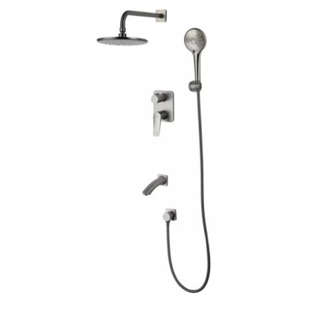 Lemark Bronx LM3722GM bathtub, single -leaf, tropical shower, built -in, chrome