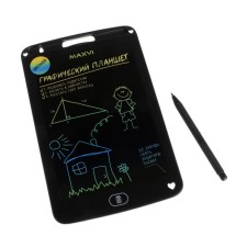 Graphic tablet for drawing and notes LCD Maxvi MGT-01C, 8.5 ”, color display, black