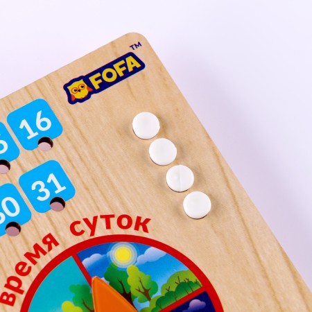 The training board “Calendar with the clock. Nature"-5