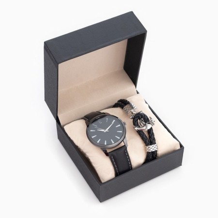Male gift set "Anchor" 2 in 1: Watch, Bracelet