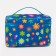 Cosmetic bag with a zipper, with a mirror, blue color