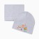 Kit for children (hat, snood), color gray melange/family, size 50-52