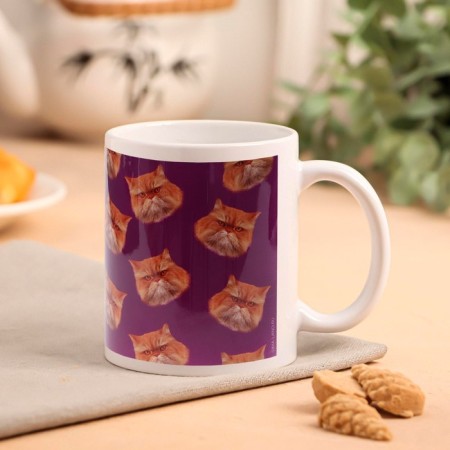 Mug "rush under the coffee machine" cat 320 ml-2
