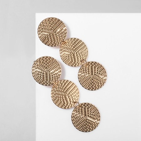 Clips "Lightness" three disks, color gold