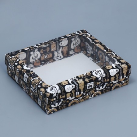 Gift box, packaging, "male", 23.5 x 20.5 x 5.5 cm-1