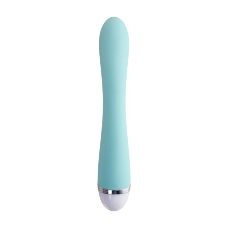 Flovetta by Toyfa Iris vibrator with clitoral stimulator, silicone, 22 cm, blue color-7