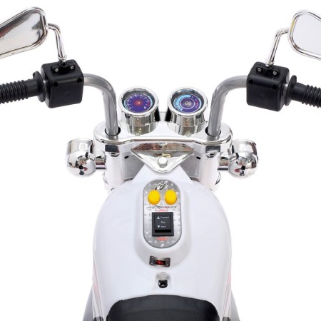 Children's electric car "Chopper", white color-6