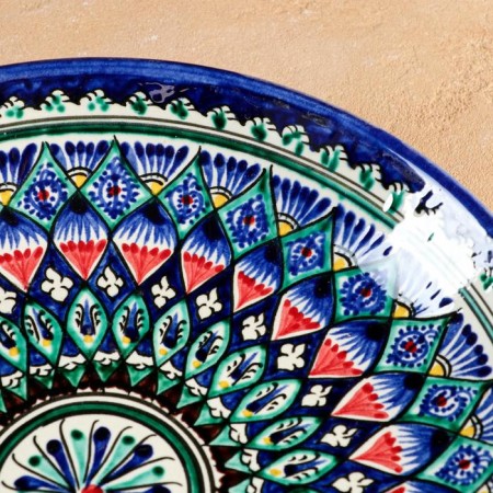 Largan Rishtan ceramics "Patterns", 25 cm, blue-3