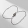 Bracelets "Demetrons" on a magnet, handshake, gray-silver color, 20 size