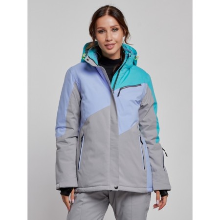 Ski jacket female winter, size 42, green color