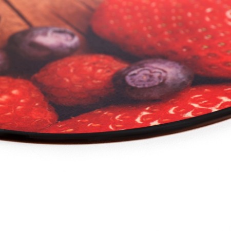 Defense and serving board with "Berries" decor d25x0.55 cm, plywood-3