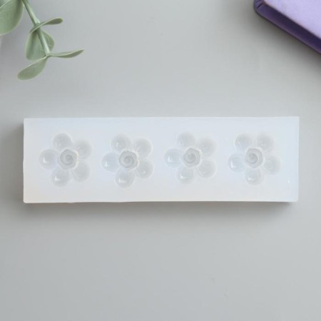 Mold Silicon "forget -me -nots" 4 items 1x10x3 cm