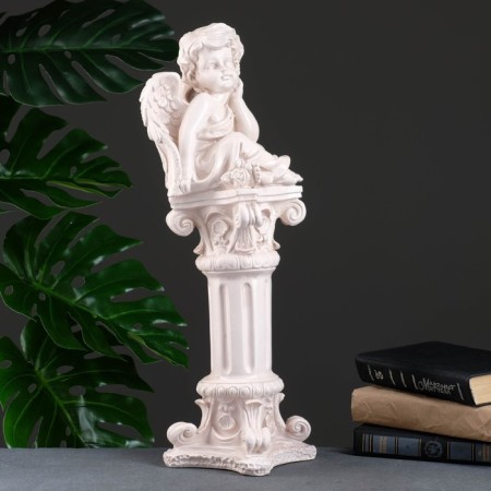 Figure "Angel sitting on a column" aged 16x16x51cm