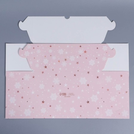 Folding box for 6 cupcakes with the Happy Winter window, 25 x 17 x 10 cm, New Year-5
