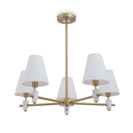 Freya FR5371CL-05BS PIETRA, 495x325x245 mm ceiling lamp, E14, 5x40W, brass color-2