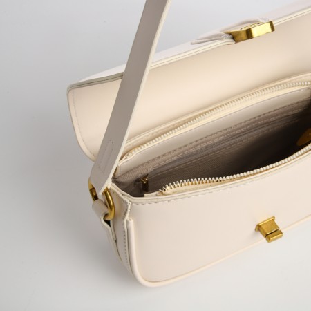 Female bag Textura, small size, milk color-6
