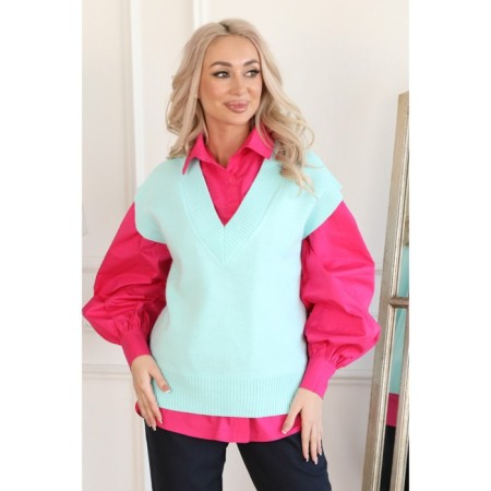 Women's vest, size 50, mint color-13