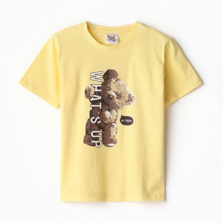 T -shirt for nursery, yellow color/What S Up, height 128 cm