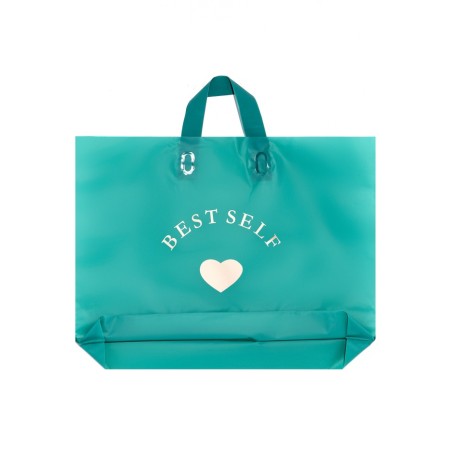 Bag with loop handle Green 44 x 35 x 8 cm 80 μm-1