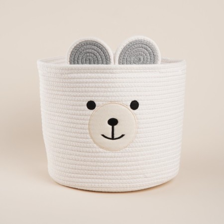 Basket for storage of manual weaving, cotton 29x29x26 cm