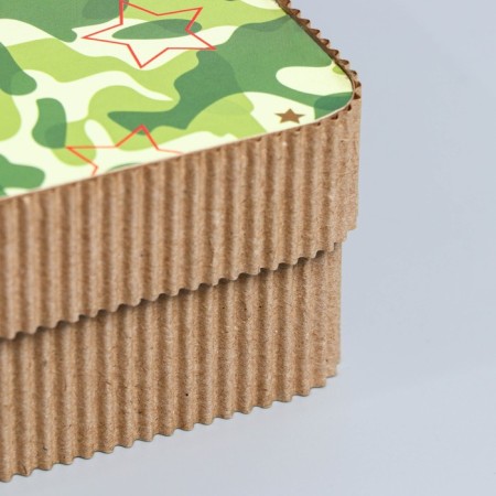 Gift box, confectionery packaging "February 23", 18 x 18 x 5 cm-2