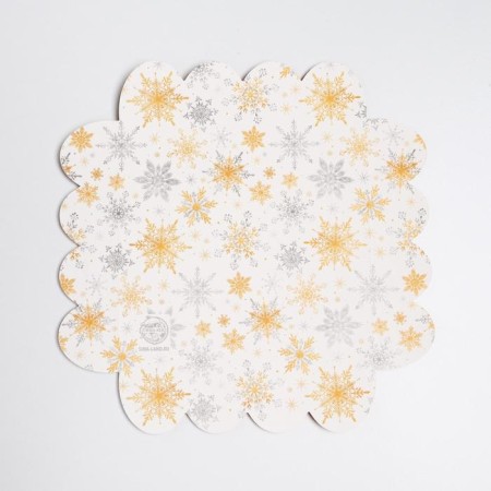 Box for confectionery with PVC lid "Snowflakes", 13 x 13 x 3 cm, New Year-4