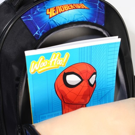 School backpack with an ergonomic back, 37x26x15 cm, Spider-Man-6