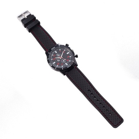 Men's watch, D-4 cm, red numbers-4