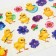 Translated pictures for decorating eggs "Chickens and flowers", 15 x 10 cm.