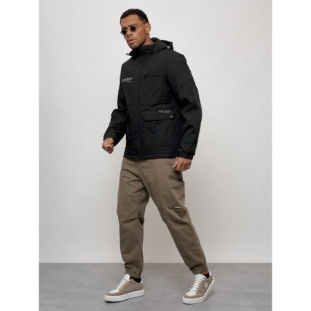Sports male jacket, size 50, black color-1