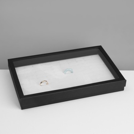 Steam for jewelry "Casket" 100 seats, 29 × 19 × 4 cm, black and white color-1
