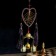 Music of winds with a catfish “Heart with brushes” 4 bells d = 10.5 length 40 cm