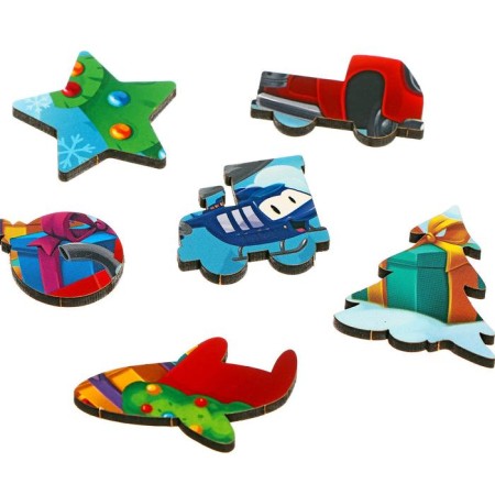 New Year's puzzle Figure "New Year! Helpers Santa Claus "-3