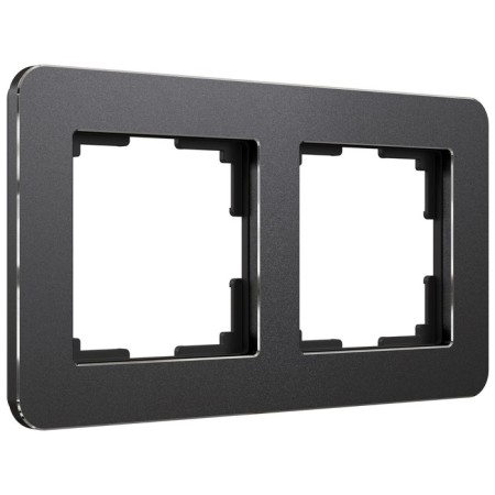 Frame W0022608, 2 Platinum sockets, black aluminum