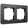 Frame W0022608, 2 Platinum sockets, black aluminum