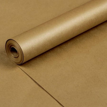 Paper for decor and floristry, craft, "gold", bilateral, plain, golden, roll 1pcs, 0.7 x 10 m
