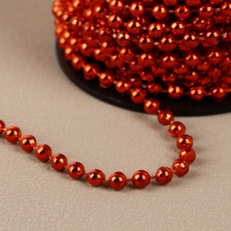 Beads on threads are round 4mm*10 ± 1 -yard red plastic au au-1