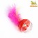Ball for cats with a tambourine "Sun with a pen", 4 cm, transparent red