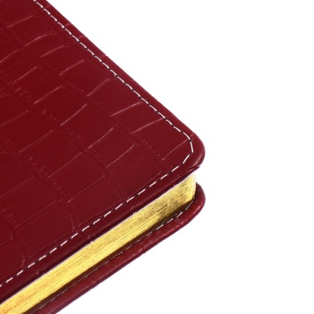 Dated diary 2025 b6 168 sheets, Devente. Wild, a solid cover to leatzers with foam rubber, perforation, liesse, block 70, burgundy-5