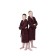 Children's robe with a hood, size 34, chocolate color