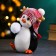 New Year's figure "Penguin with a snowball" in the right wing, 12x12x17cm
