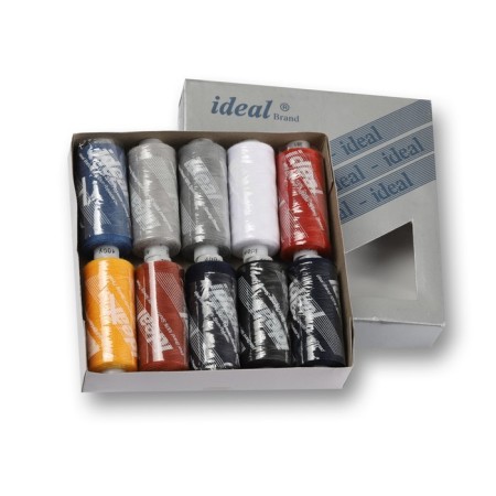 A set of household threads IDEAL 40/2, length 366 m, assorted color (jeans), 10 pcs in units-1