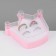 Organizer for jewelry "Correx Crown" 6 seats, plastic, 9.5 × 9 × 3 cm, pink color