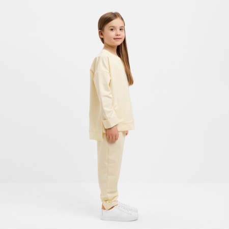 Kidsa (sweatshirt, trousers) minku milk color, height 104 cm-1