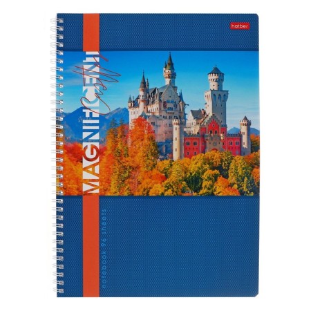 A4 notebook, 96 sheets in a cage on the crest are magnificent locks, covered cardboard, block 65g/m2, 4V mix-3