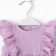 Body with ruffles crumb I am "Muslin", height 62-68 cm, lilac color