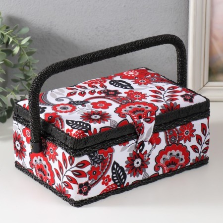 Casket for needlework "Folk Flower pattern" 24x16x11 cm