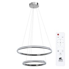 Suspended chandelier Arte Lamp Meridiana A2198SP-2CC, LED, 70 W, 60x60x120 cm, 2500 lm, remote control, chrome